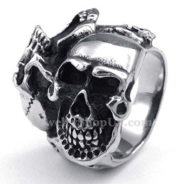 Anillo De Calavera De Titanio