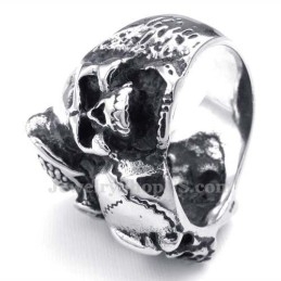 Anillo De Calavera De Titanio