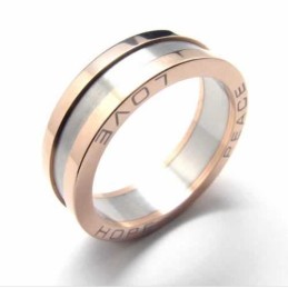 Anillo De Corte De Titanio Y Oro De 6 Mm