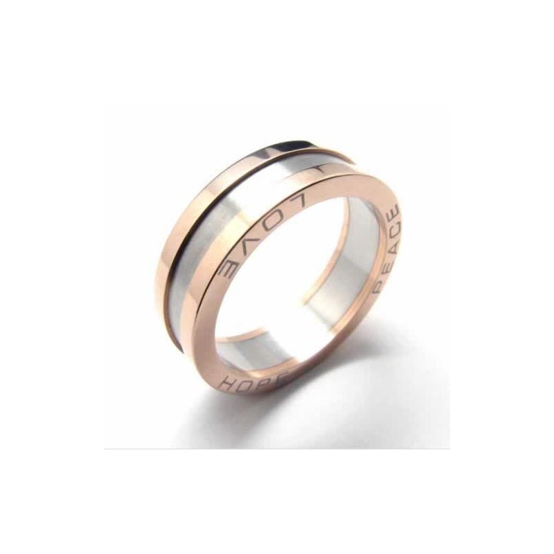 Anillo De Corte De Titanio Y Oro De 6 Mm Anillo De Corte De Titanio Y Oro De 6 Mm