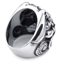 Anillo De Titanio Con Cabeza De León