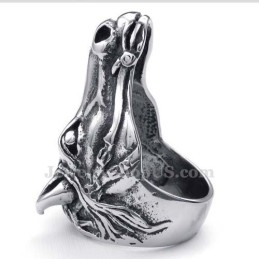 Anillo De Titanio Con Cabeza De Caballo