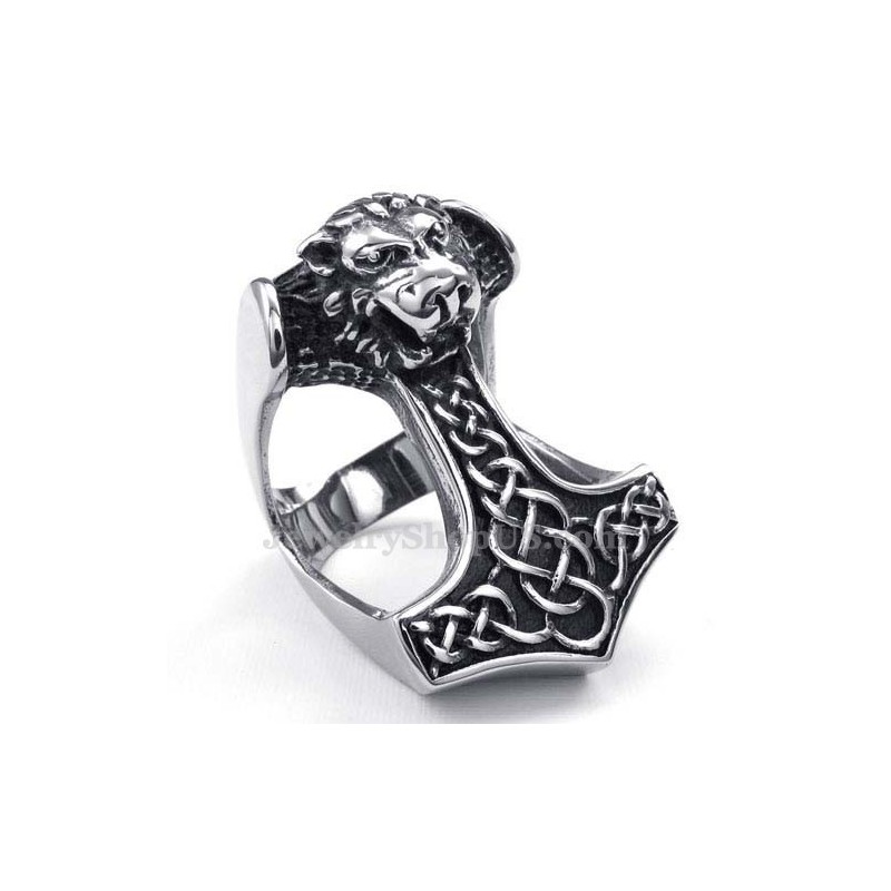 Anillo Masónico De Titanio Con León