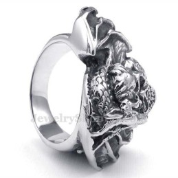 Anillo De Calavera De Titanio