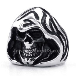 Anillo De Mago Con Calavera De Titanio