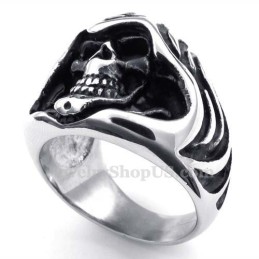 Anillo De Mago Con Calavera De Titanio