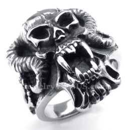Anillo De Calavera De Titanio