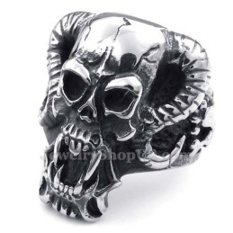 Anillo De Calavera De Titanio