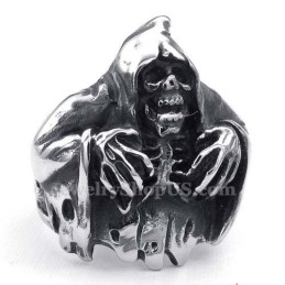 Anillo De Calavera De Titanio