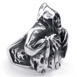 Anillo De Calavera De Titanio