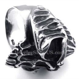 Anillo De Calavera De Titanio