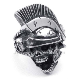 Anillo De Calavera De Caballero De Titanio