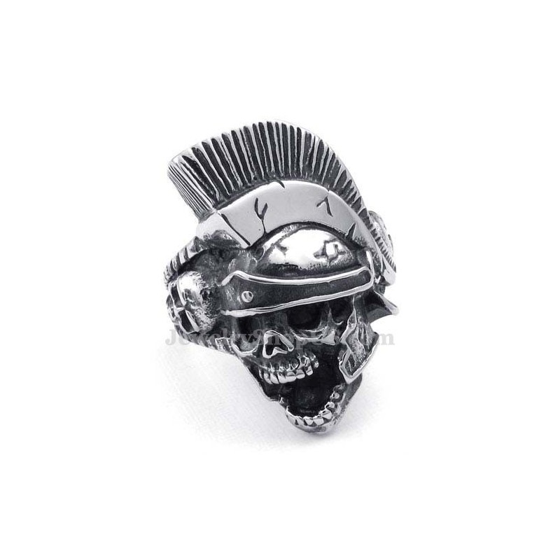 Anillo De Calavera De Caballero De Titanio