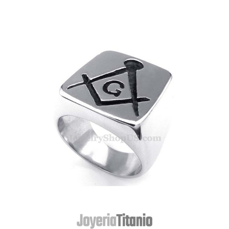 Anillo Masónico De Titanio