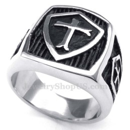 Anillo De Cruz De Titanio