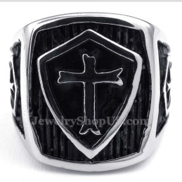 Anillo De Cruz De Titanio