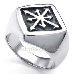 Anillo De Cruz De Flecha De Titanio