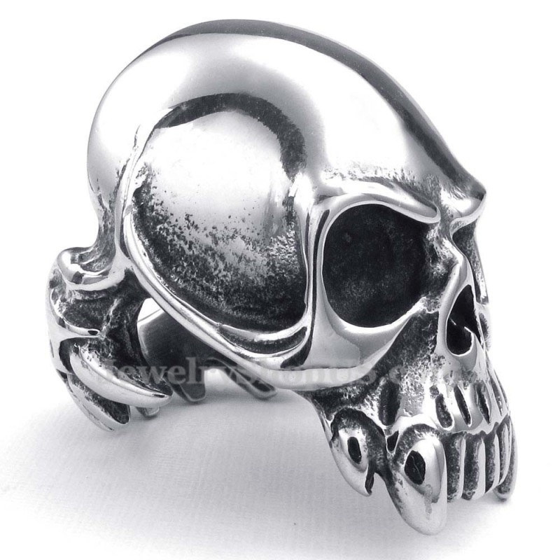 Anillo De Calavera De Titanio