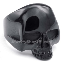 Anillo De Calavera De Titanio Negro
