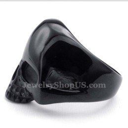 Anillo De Calavera De Titanio Negro