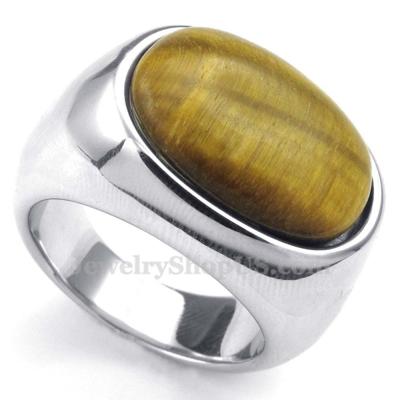 Anillo De Titanio De Moda Para Hombre Con Piedra Ornamental Anillo De Titanio De Moda Para Hombre Con Piedra Ornamental