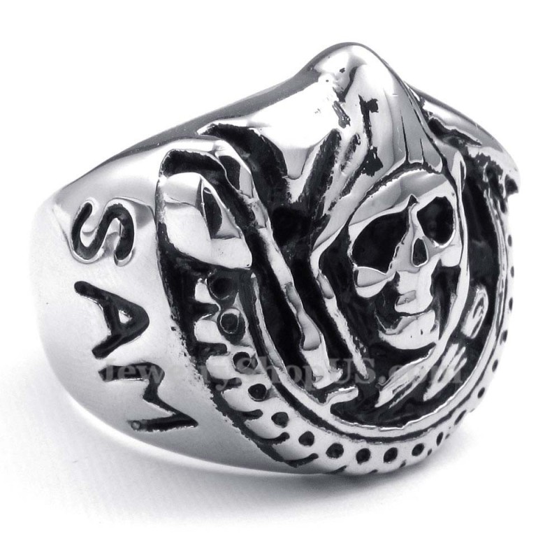 Anillo De Calavera De Titanio
