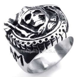 Anillo De Calavera De Titanio