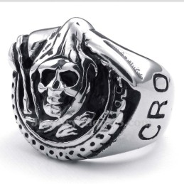 Anillo De Calavera De Titanio