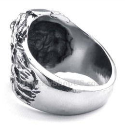 Anillo De Titanio Con Cabeza De León