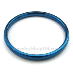Anillo Redondo De Titanio Azul De 2 Mm