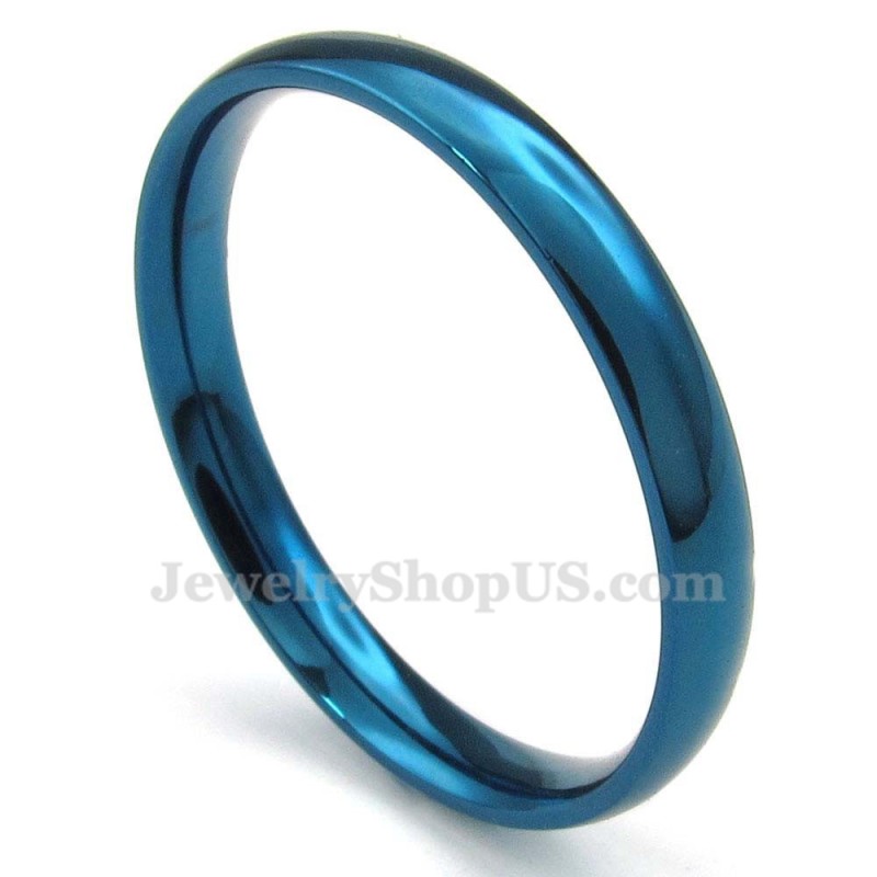 Anillo Redondo De Titanio Azul De 3 Mm Anillo Redondo De Titanio Azul De 3 Mm