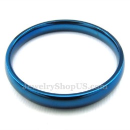 Anillo Redondo De Titanio Azul De 3 Mm