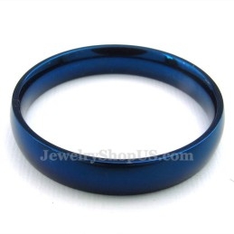 Anillo Redondo De Titanio Azul De 4 Mm