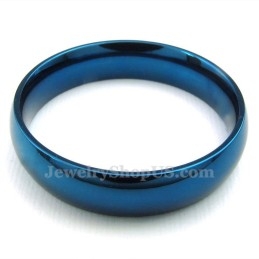 Anillo Redondo De Titanio Azul De 5 Mm