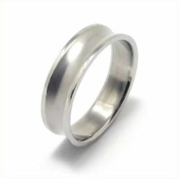 Anillo De Titanio Cóncavo De 6 Mm