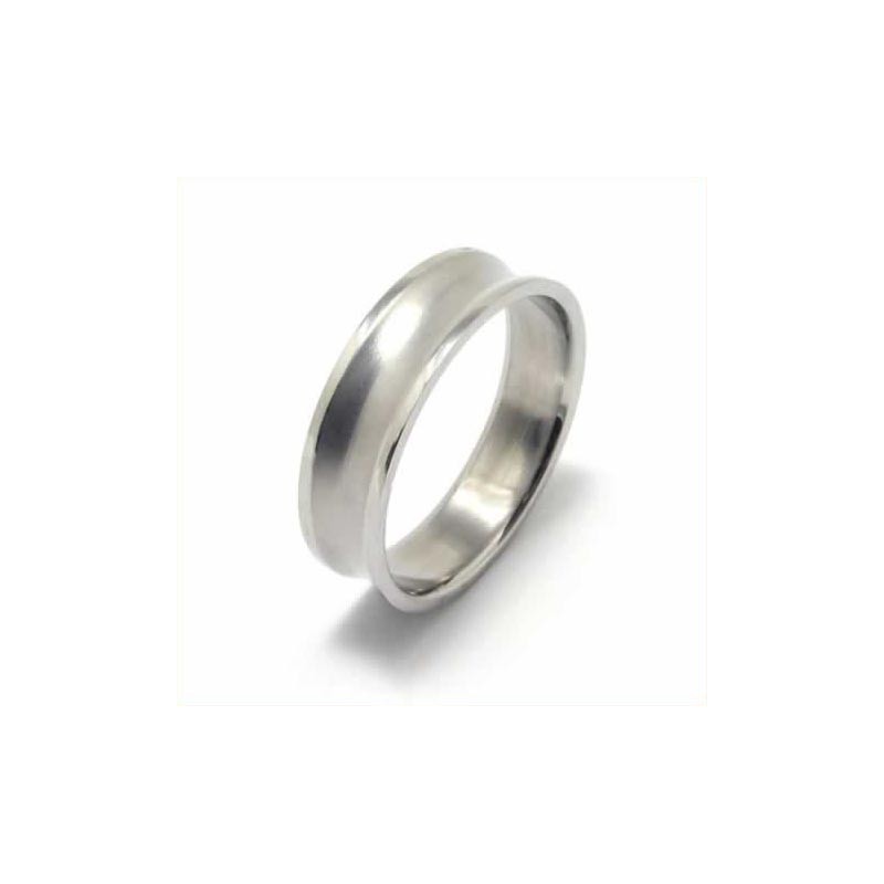 Anillo De Titanio Cóncavo De 6 Mm
