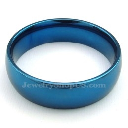 Anillo Redondo De Titanio Azul De 6 Mm