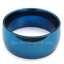 Anillo Redondo De Titanio Azul De 10 Mm