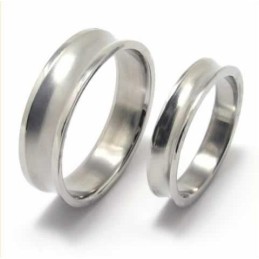 Anillo De Titanio Cóncavo De 6 Mm