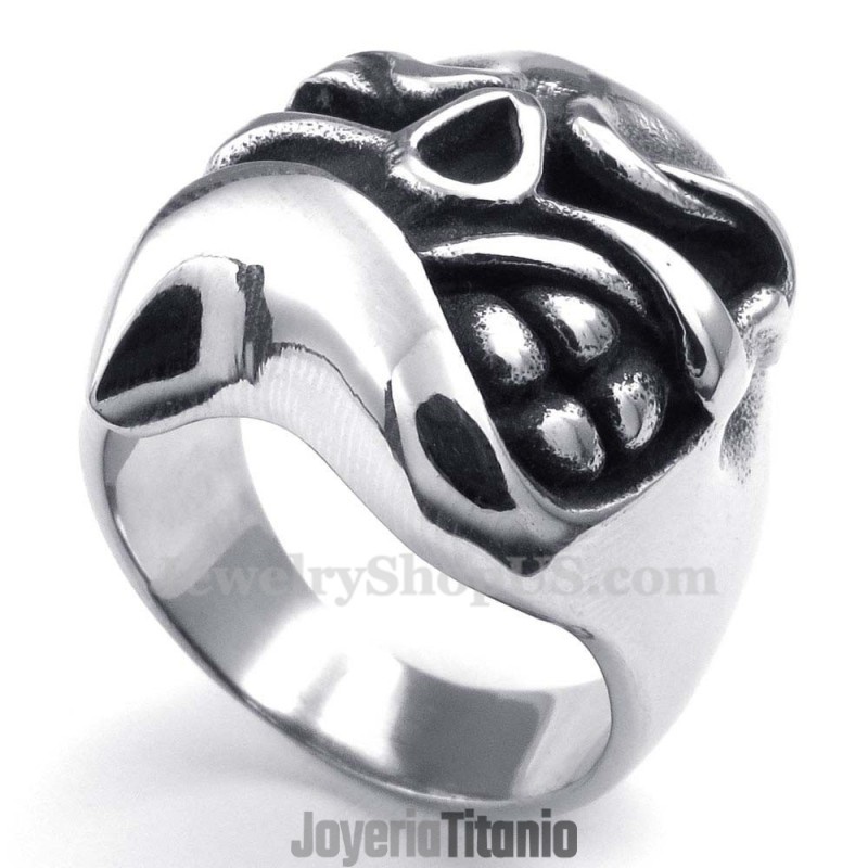 Anillo De Calavera De Titanio