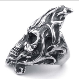 Anillo De Calavera De Titanio
