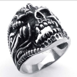 Anillo De Calavera De Titanio