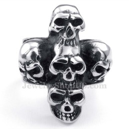 Anillo De Calavera De Titanio
