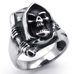 Anillo De Calavera De Titanio