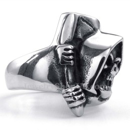 Anillo De Calavera De Titanio