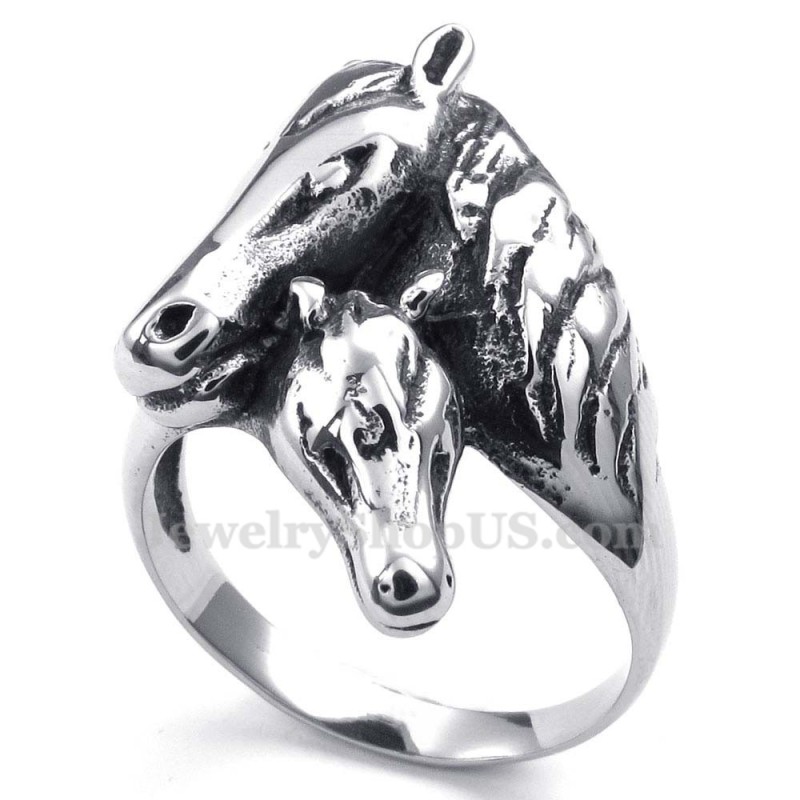 Anillo De Caballo De Titanio Anillo De Caballo De Titanio