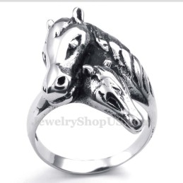Anillo De Caballo De Titanio