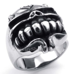 Anillo De Calavera De Titanio