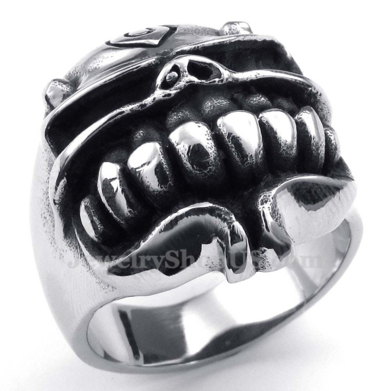 Anillo De Calavera De Titanio