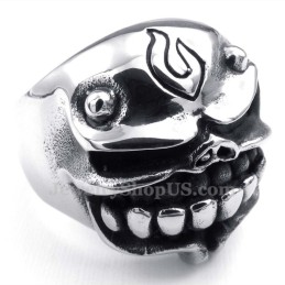 Anillo De Calavera De Titanio